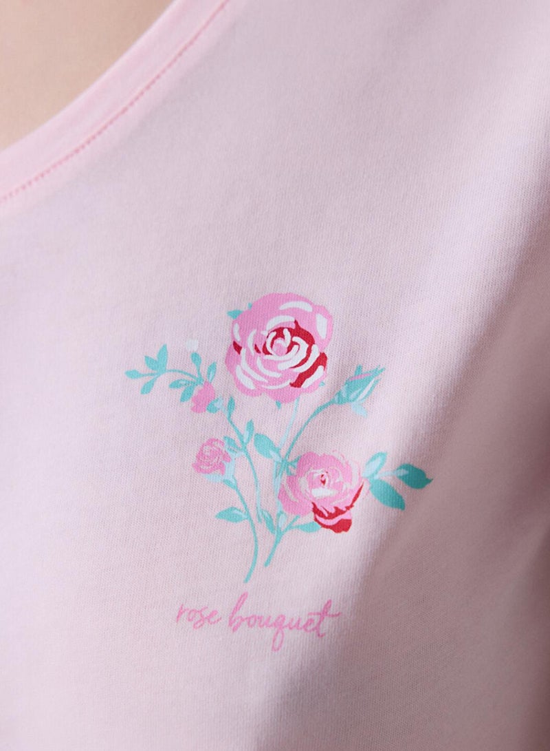 Penti Pink Roses Floral Pyjama Set - Image 4