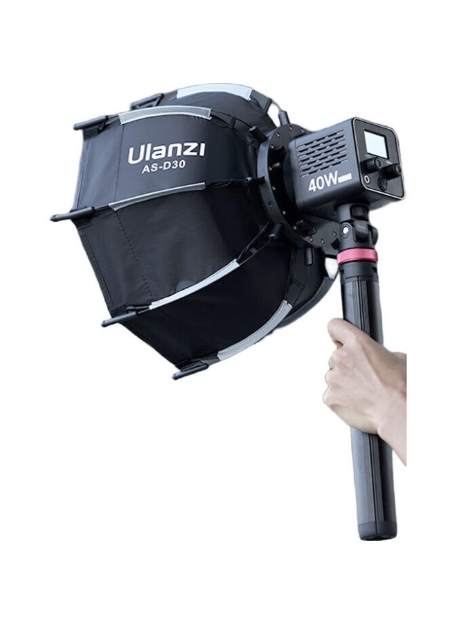 Ulanzi صندوق ضوء صغير ثماني الأضلاع Ulanzi As-D30Cm (لأضواء 40 واط)، صندوق ضوء احترافي لتصوير الاستوديو، محمول للتصوير، والتصوير السينمائي، و - Image 2