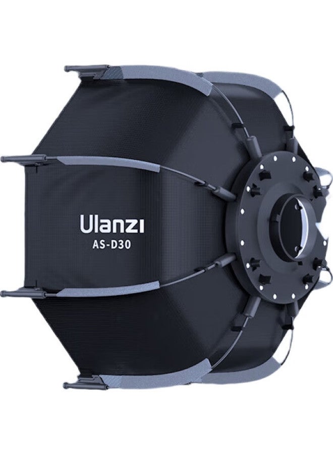 Ulanzi صندوق ضوء صغير ثماني الأضلاع Ulanzi As-D30Cm (لأضواء 40 واط)، صندوق ضوء احترافي لتصوير الاستوديو، محمول للتصوير، والتصوير السينمائي، و - Image 3