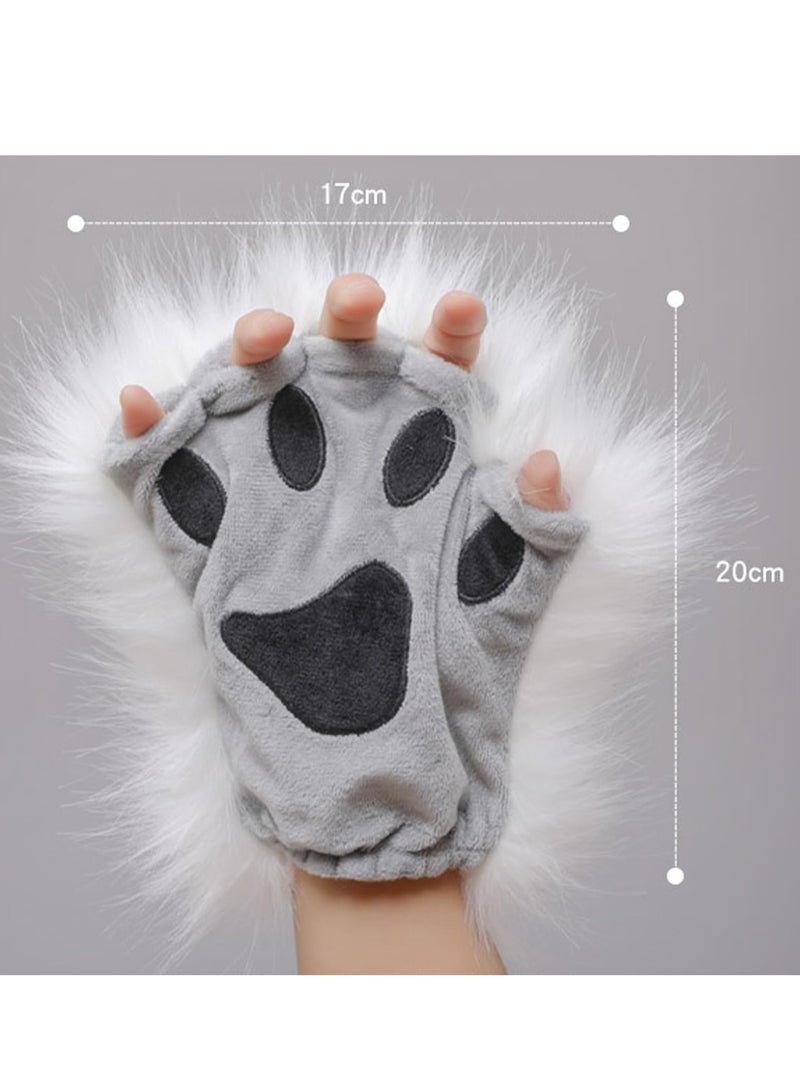 كابتن تيك Therian Mask and Tail Set for Girls Cat Cosplay Fox Wolf - Image 4