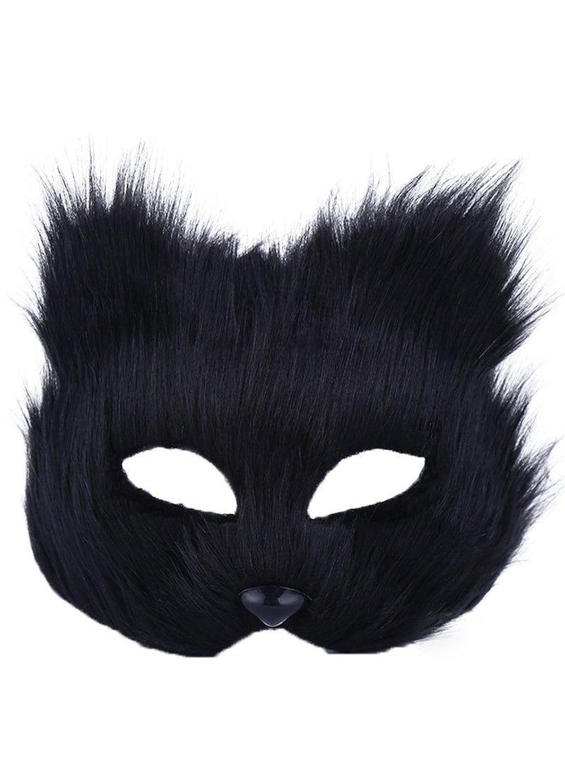 كابتن تيك Therian Mask and Tail Set for Girls Cat Cosplay Fox Wolf - Image 5