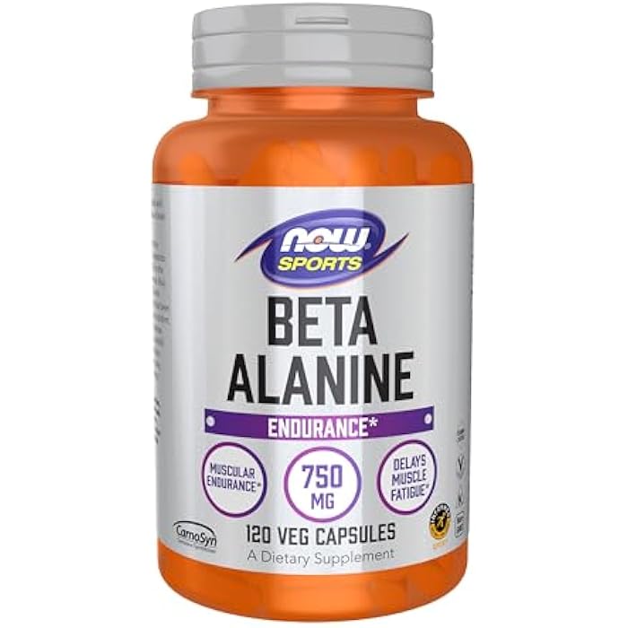 now Sports Nutrition, Beta-Alanine 750 mg, Delays Muscle Fatigue*, Endurance*, 120 Veg Capsules - Image 1