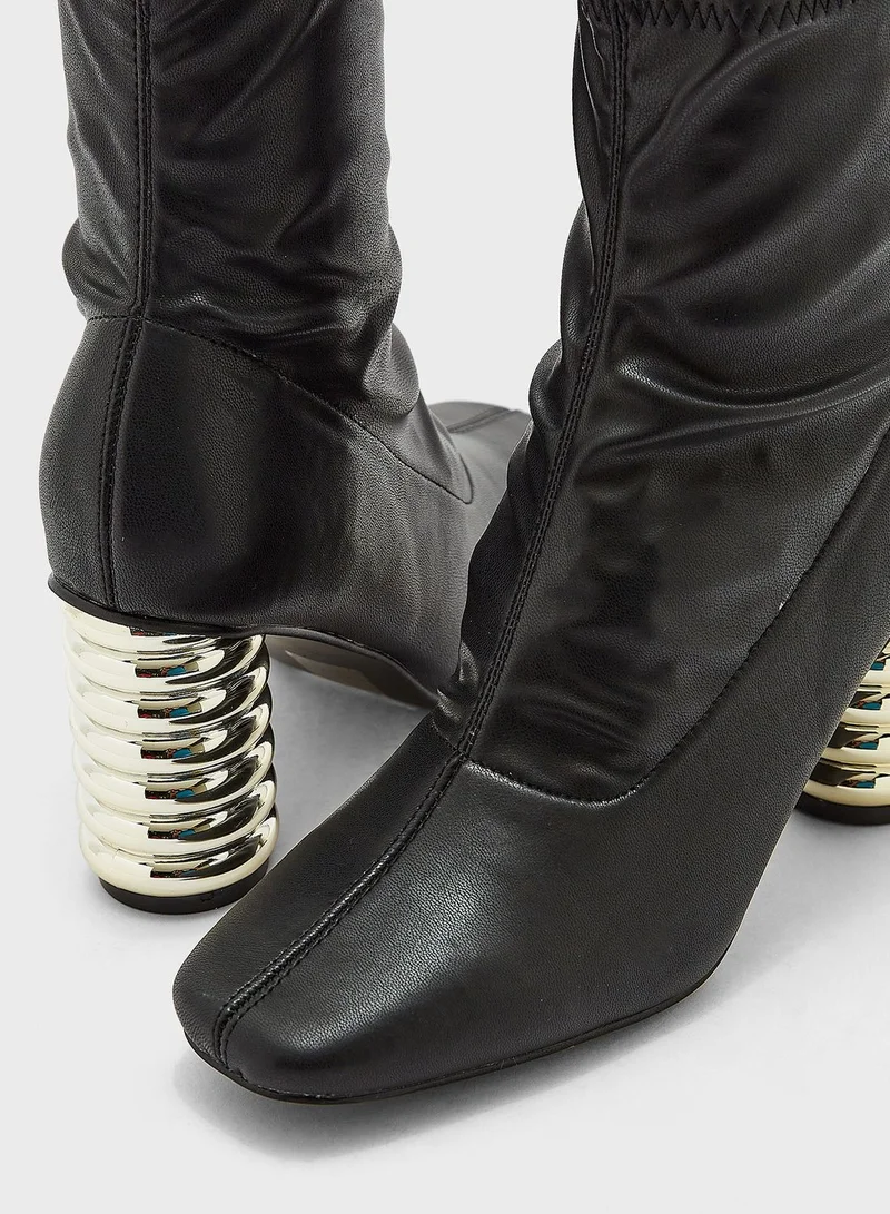 ELLA Feature Heel Sock Boot