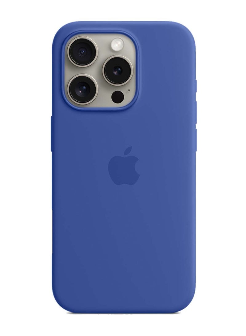 Wtech Apple iPhone 16 Pro Max 2024 Premium Soft Liquid Silicone Case Cover - Blue - Image 2
