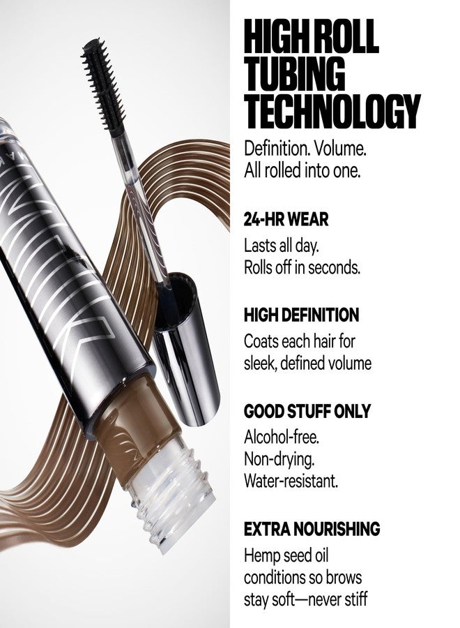 Milk Makeup KUSH High Roll Defining + Volumizing Brow Tint – Tubing Brow Gel Shapes, Volumizes + Sets Eyebrows Up to 24 Hours – Water Resistant, Smudge-Proof, Clean – Diesel (Brown Black), 0.16oz - Image 2