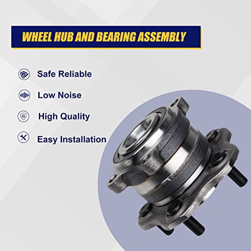 KUSATEC 512388 2pcs Rear Wheel Bearing and Hub Assembly Compatible with for Nissan Altima Maxima Murano Pathfinder, Mitsubishi RVR 2011, Infiniti JX35 2013, QX60 2014-2019, 5 Lug w/ABS - Image 2