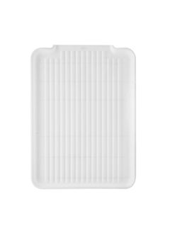 Oggi Dish Drain Board & Drying Rack Tray for Kitchen - Ideal Rigid Drainboard, Dish Drainer Tray, Dish Drain Boards for Kitchen Counter, 12.75 x 17.25 - White