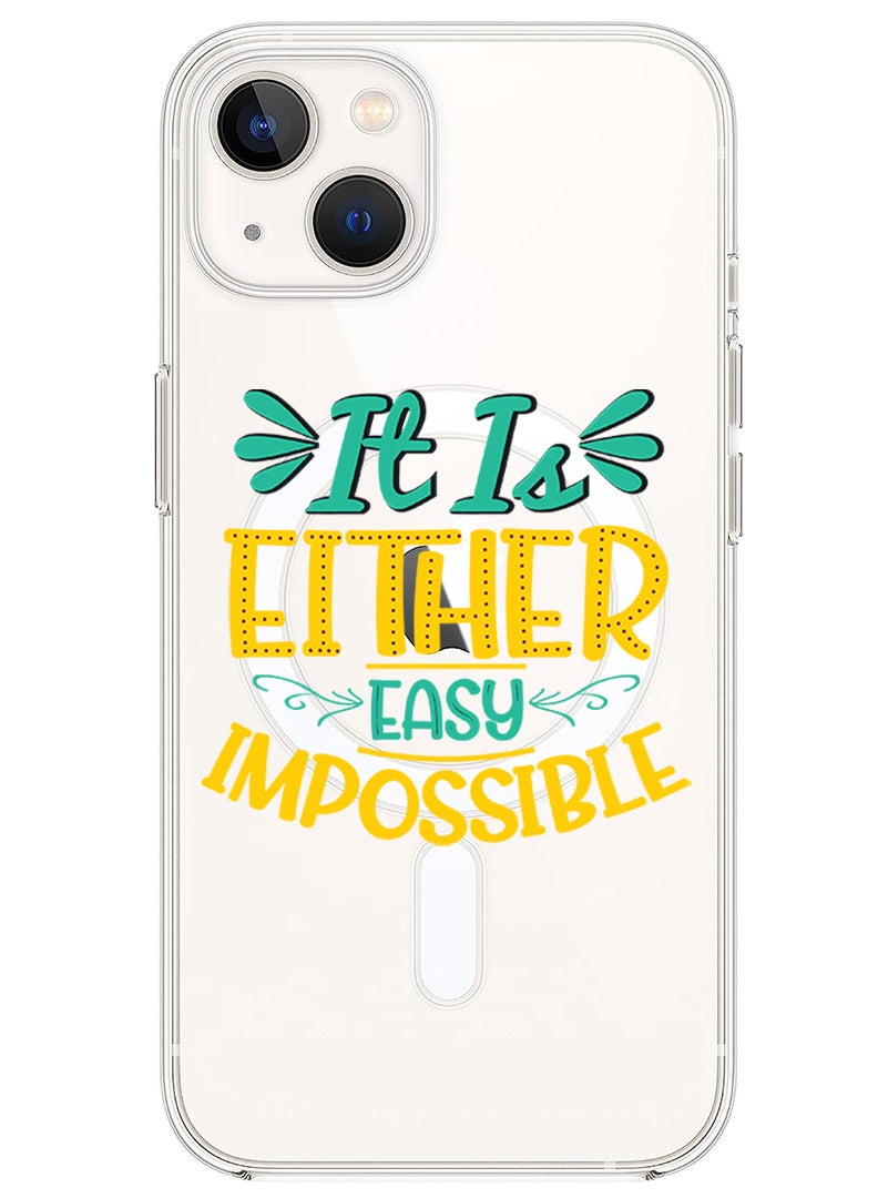 Theodor Magnetic Case for iPhone 13 6.1-inch Compatible with MagSafe Wireless Charging, Shockproof Phone Bumper Cover It is either easy impossible copy - Image 1