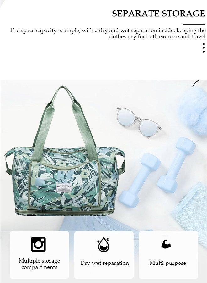 DUNISO Sports Gym Bag with Wet Pocket & Shoes Compartment Weekender Overnight HandBag for Travel Gym Yoga Travel Duffel Bag for Men and Women Lightweight - Image 3