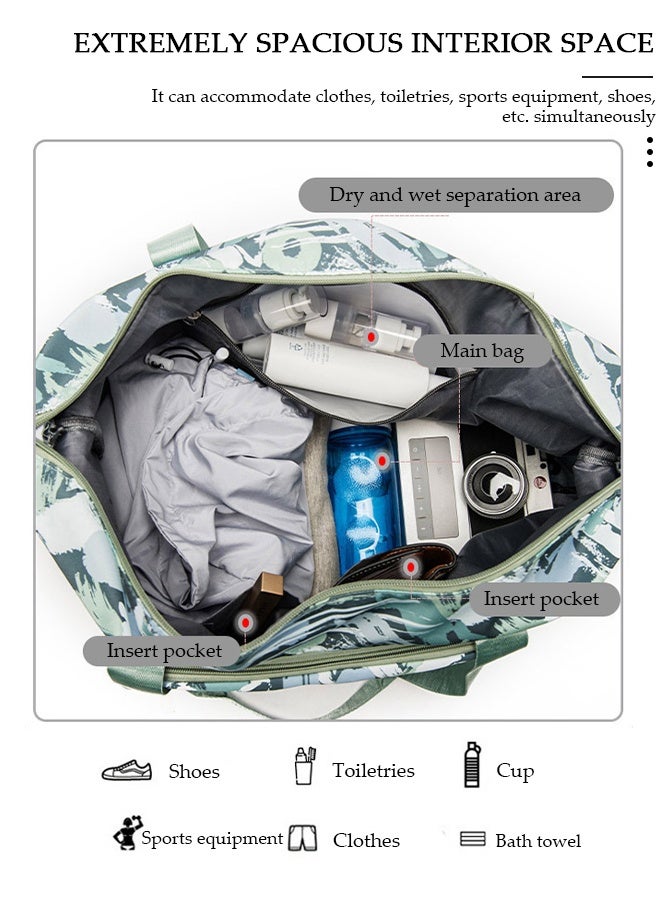 DUNISO Sports Gym Bag with Wet Pocket & Shoes Compartment Weekender Overnight HandBag for Travel Gym Yoga Travel Duffel Bag for Men and Women Lightweight - Image 4