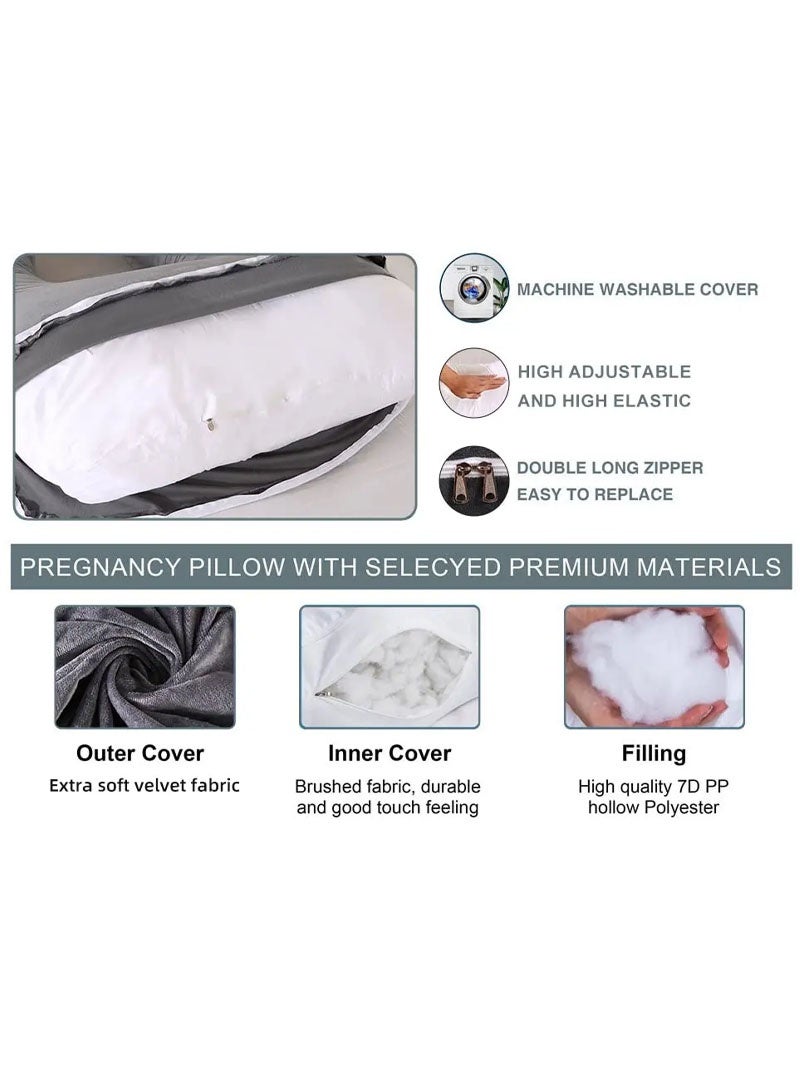 جايزهو يو على شكل وسادة الحمل ، كامل الجسم الأمومة وسادة للنساء الحوامل ، النوم ، يستريح الدعم - Image 4