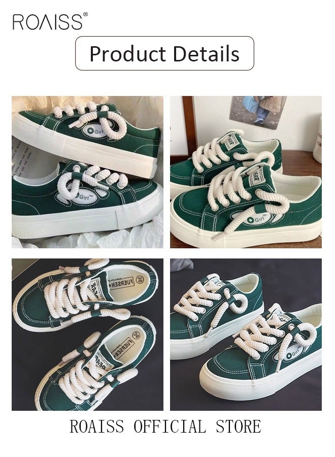 رويس أحذية نسائية كلاسيكية من القماش، أحذية برباط منخفضة، أحذية رياضية غير رسمية متعددة الاستخدامات للسيدات، أحذية مسطحة مريحة بنعل مانع للانزلاق، مناسبة للارتداء اليومي والأنشطة الخارجية - Image 5