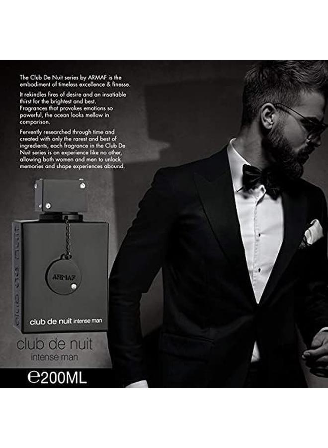 أرماف Club De Nuit Eau De Parfum حجم أكبر جديد 200 مل 6.8 فلوريدا. مجموعة هدايا أوز مكونة من عبوتين كلوب دي نوي إنتنس مان بلاك مع وودي كلوب دي نوي وومان بينك مع عطور فاكهية للنساء والرجال - Image 4