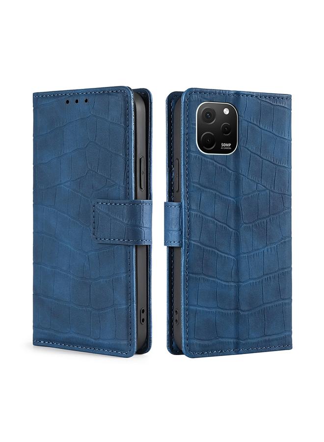 Zaboon Case For Huawei nova Y61 Skin Feel Crocodile Magnetic Clasp Leather Phone Case - Image 1