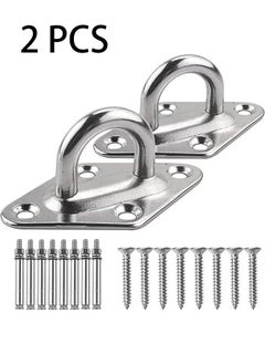 OMEVE 1000lb Capacity Hammock Hanging kit,Hammock Hooks Heavy Duty with Screw Bolts,Stainless Steel Hammock Wall Hooks for Wall/Ceiling Mount,Indoor Outdoor Wall Mount Kit for Swing Chairs Hanging  - Image 1