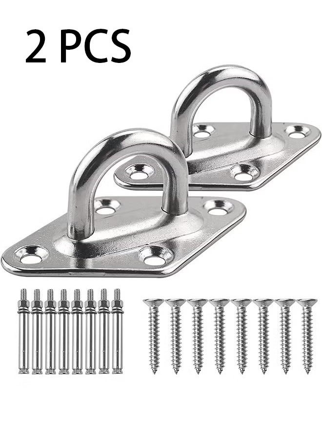 يا إلهي 1000 رطل طقم أرجوحة معلقة ، خطافات أرجوحة ثقيلة مع مسامير المسمار ، خطافات جدار أرجوحة من الفولاذ المقاوم للصدأ لجدار/سقف ، طقم جدار في الهواء الطلق للكراسي المتأرجحة معلقة - Image 1