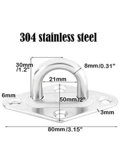 OMEVE 1000lb Capacity Hammock Hanging kit,Hammock Hooks Heavy Duty with Screw Bolts,Stainless Steel Hammock Wall Hooks for Wall/Ceiling Mount,Indoor Outdoor Wall Mount Kit for Swing Chairs Hanging  - Image 2