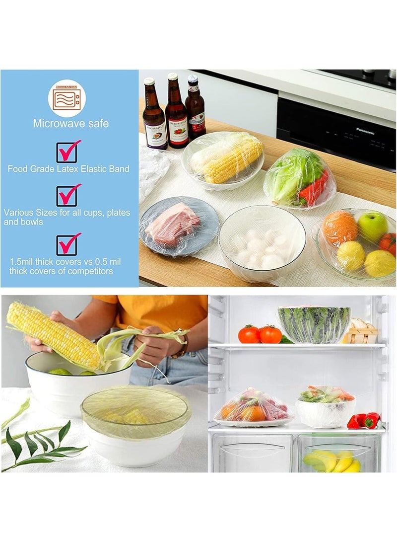 Mawan 2-Pack Food Storage Bags - Food Storage and Cover Bags - Flexible Stretchable Food Storage Covers - Reusable Stretchable Plastic Covers - 200 Pieces - Image 5