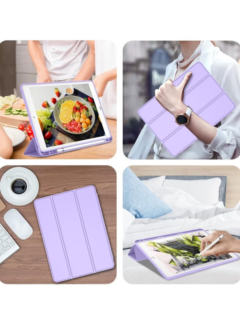 ELTRAZONE iPad 9.7 Case (2018/2017, 6th/5th Gen) Smart Cover with Pencil Holder – Soft Silicone Back, Full Body Protection, Auto Wake/Sleep, Purple - Image 5