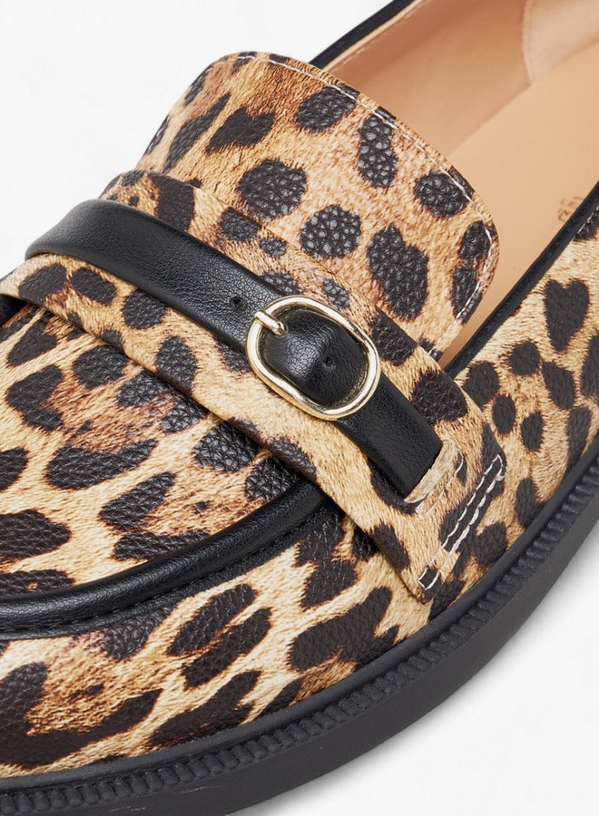 Paprika Women Animal Print Slip-On Loafers - Image 4