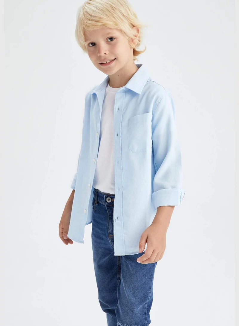DeFacto Regular Fit Basic Long Sleeve Shirt