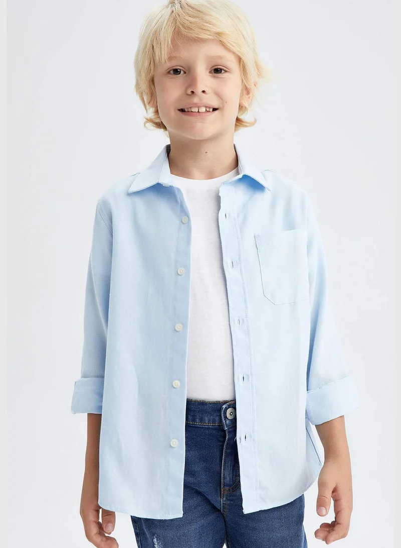 DeFacto Regular Fit Basic Long Sleeve Shirt