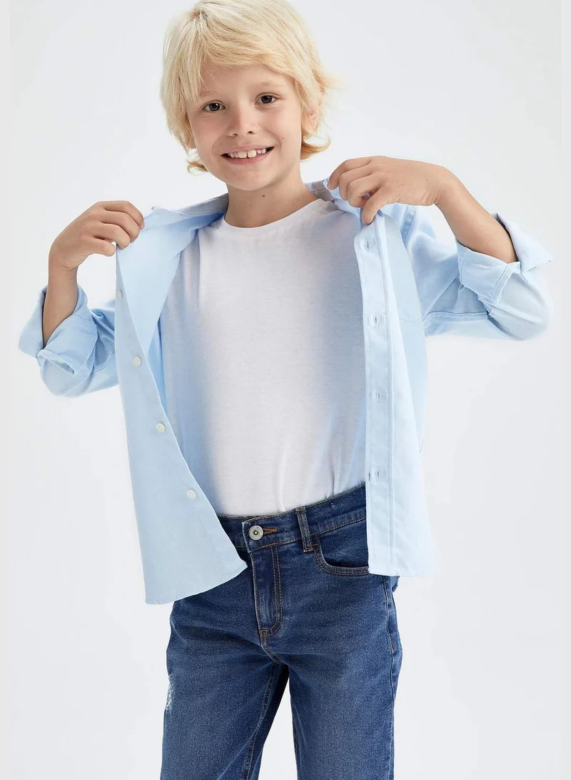 DeFacto Regular Fit Basic Long Sleeve Shirt