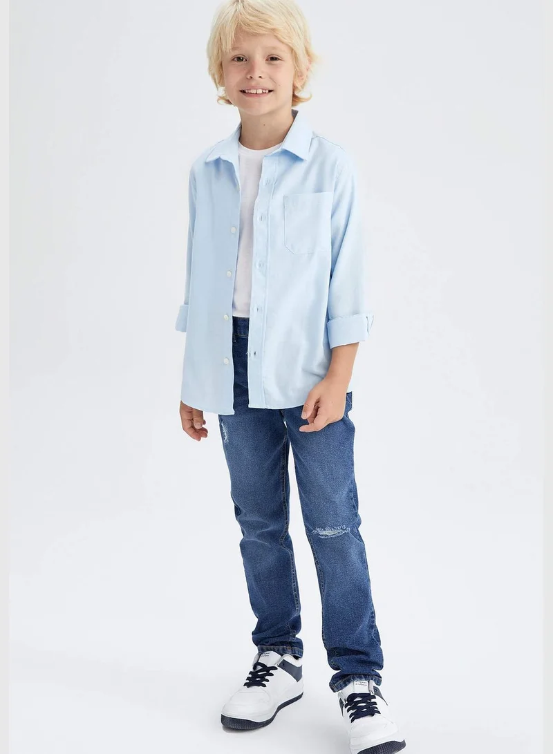 DeFacto Regular Fit Basic Long Sleeve Shirt