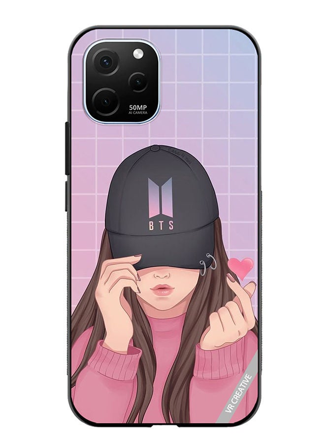 VR CREATIVE Protective Case Cover For Huawei Enjoy 50z Bts Cap Girl Design Multicolour - Image 1