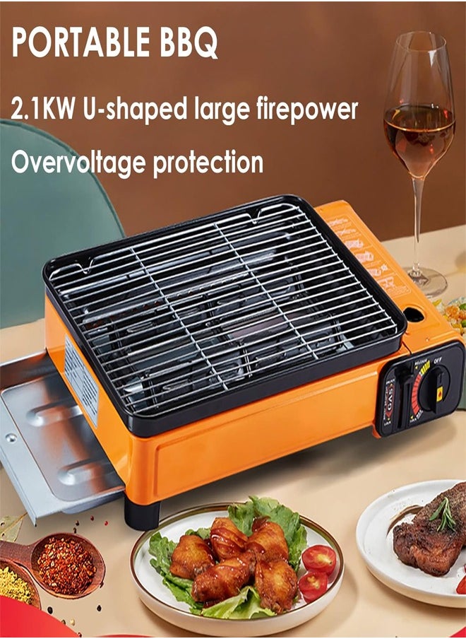 Cady One - Portable Outdoor BBQ Gas Stove Auto Ignition Lightweight and Safe Made of High Quality Material Black - Image 1