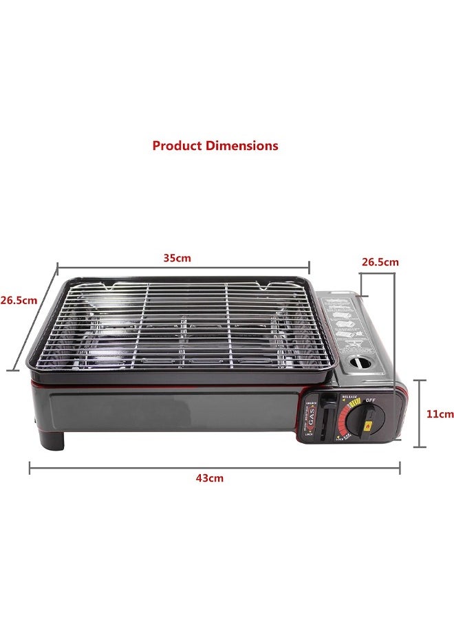Cady One - Portable Outdoor BBQ Gas Stove Auto Ignition Lightweight and Safe Made of High Quality Material Black - Image 1