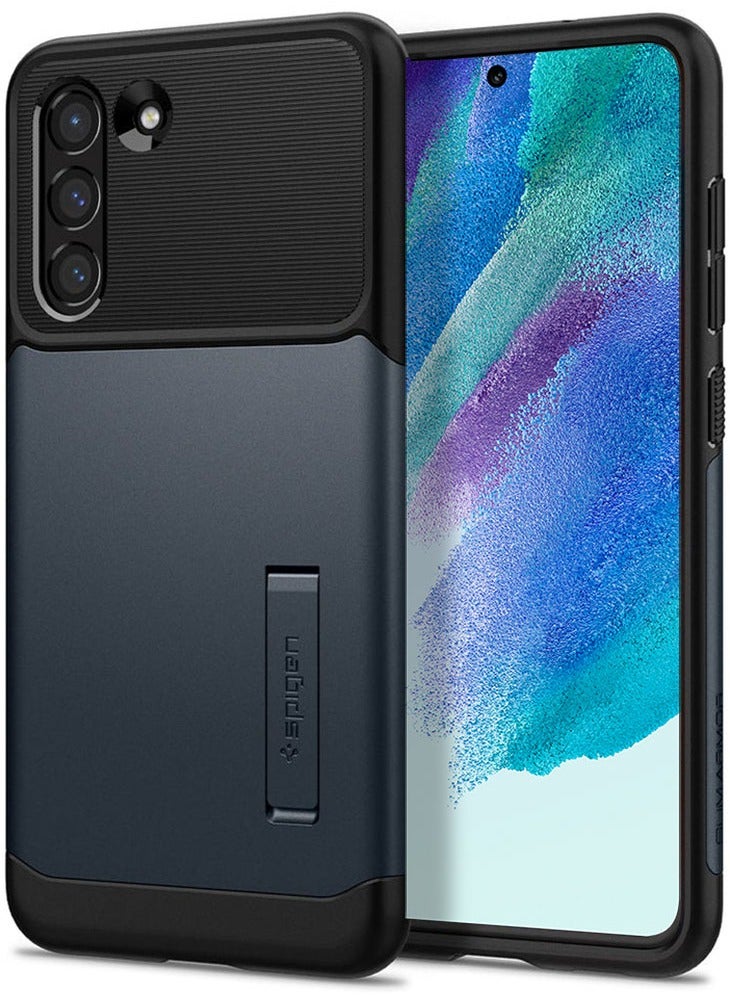 Spigen Slim Armor Case Cover for Samsung Galaxy S21 FE 5G (2022) - Metal Slate - Image 1