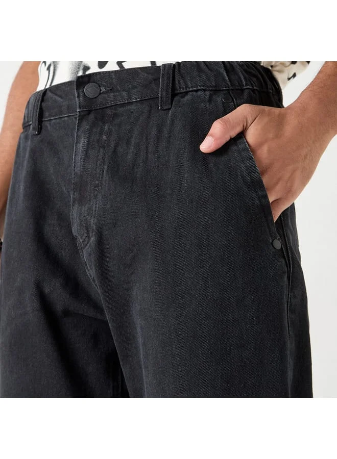 Lee Cooper Lee Cooper Solid Slouchy Fit Mid-Rise Jeans