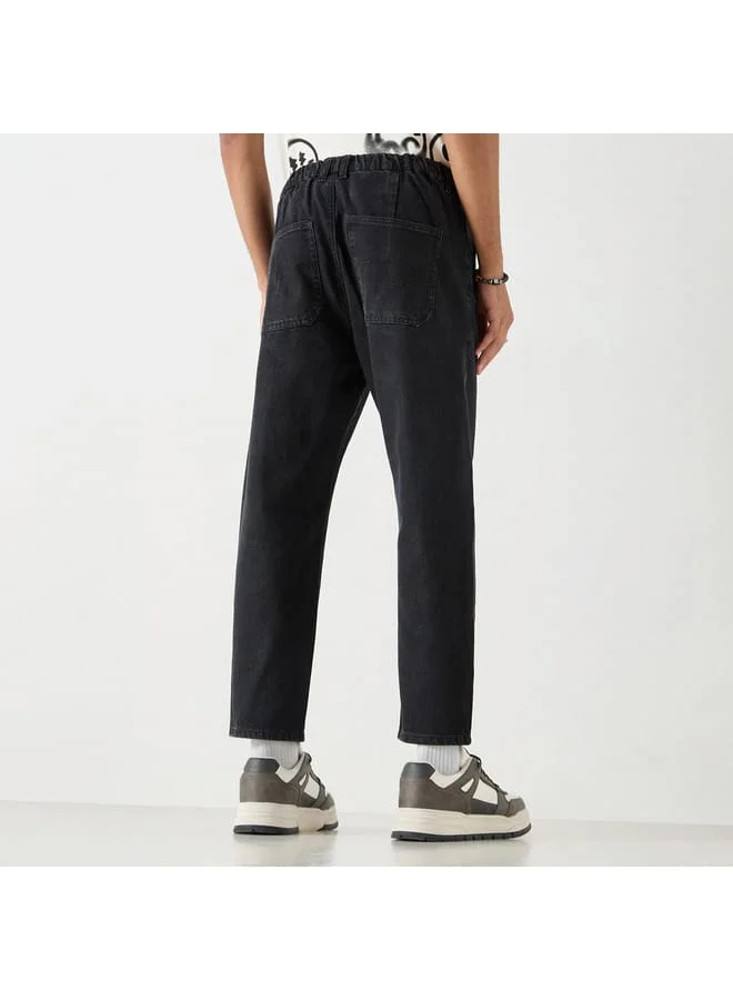 Lee Cooper Lee Cooper Solid Slouchy Fit Mid-Rise Jeans