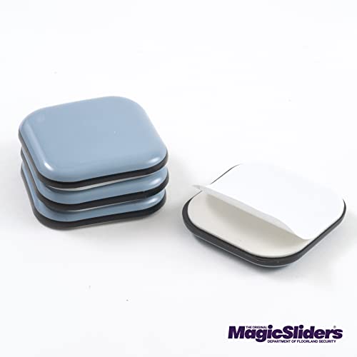 Magic Sliders Magic Slider Self-Adhesive Furniture Disc Pad Sliders – 4 Piece Pack – Smooth Gliding Protection for Wood, Tile, Carpet, and Vinyl Floors|Size-1-3/4|Colour-Blue - Image 3