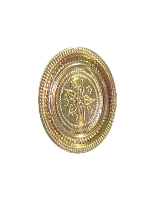 Brass PONGAL Pot Set, Brass PONGAL URULI Set, Brass PONGAL PAANAI Set, with PONGAL KARANDI and Plate (3.5LITRE) - Image 5