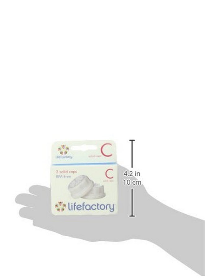 lifefactory Flat Caps 2Pack For 4Ounce And 9Ounce Bpafree Glass Baby Bottles White  - Image 5