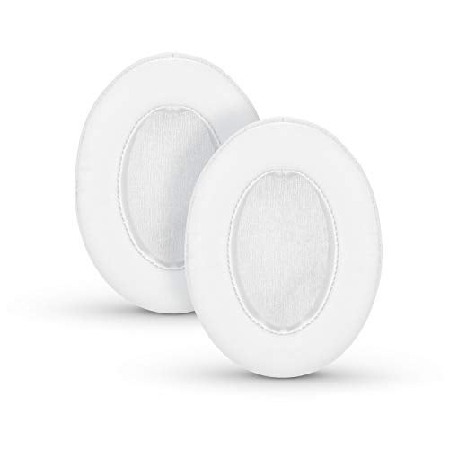 Brainwavz Replacement Earpads for ATH M50X, M50BT, Steelseries Arctis, Pro Wireless & Stealth 600, HyperX Cloud, AKG, SHURE, Philips & Many More Headphones, Memory Foam Ear Pad Cushions, White Oval - Image 1
