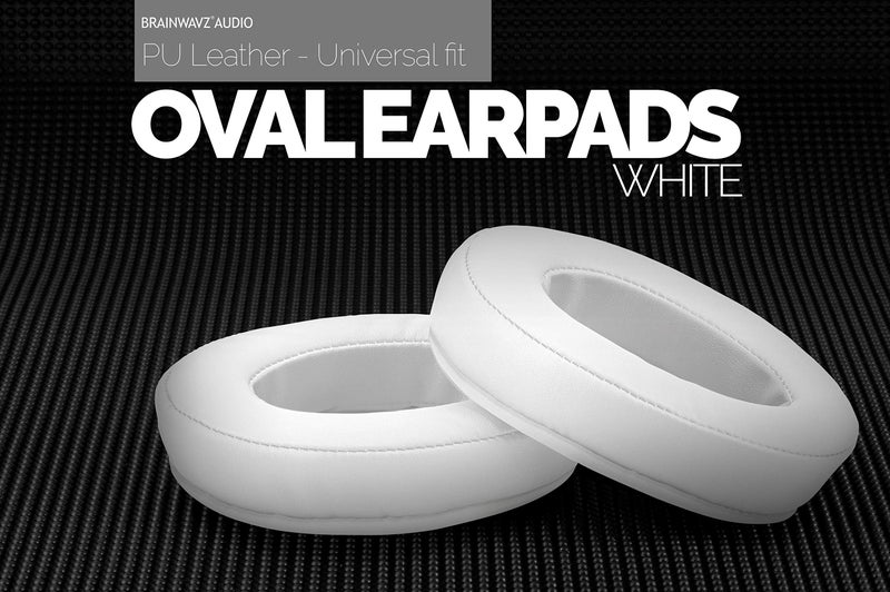 Brainwavz Replacement Earpads for ATH M50X, M50BT, Steelseries Arctis, Pro Wireless & Stealth 600, HyperX Cloud, AKG, SHURE, Philips & Many More Headphones, Memory Foam Ear Pad Cushions, White Oval - Image 5