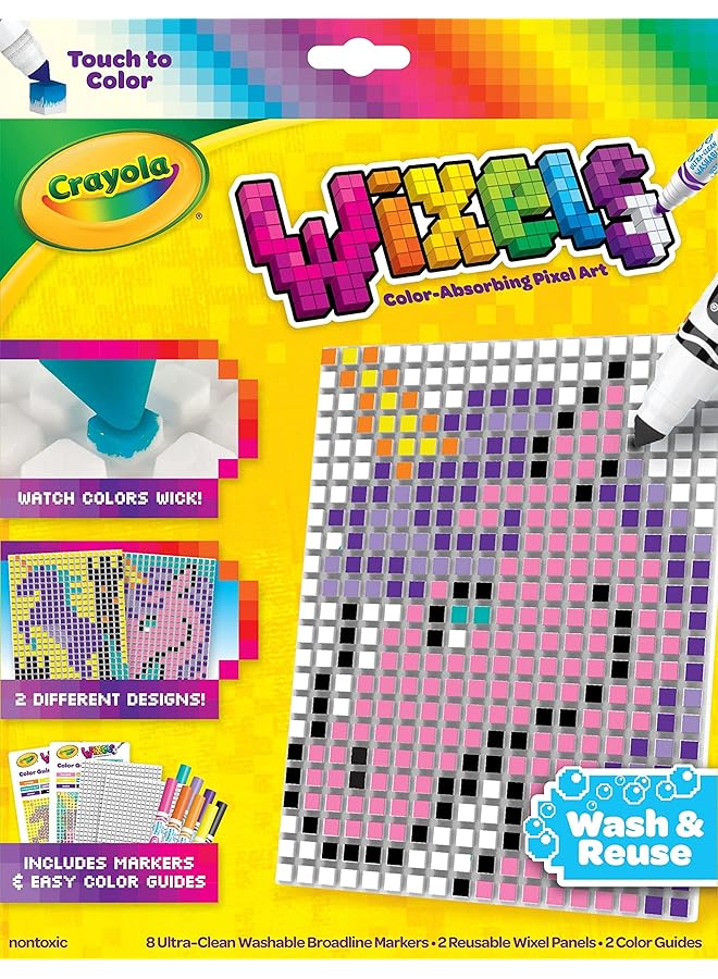 كرايولا مجموعة تلوين فن البكسل من Wixels Unicorn Activity Kit هدية للأطفال من سن 6 إلى 7 سنوات - Image 1