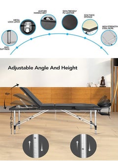 GoldenLike Portable Massage Bed,Foldable Massage Table Facial Table SPA Beds Adjustable Height Salon Tattoo Esthetician Bed with Carrying Bag & Accessories for Beauty Shop & Home  - Image 3