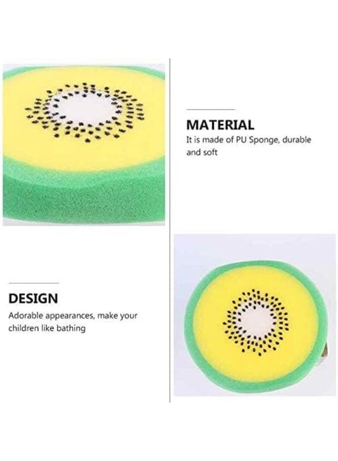 Baby Station Children Fruit Shaped Cleaning Sponge Bath Ball Soft Shower Sponge (Pack of 2 Fruit Shape) - Image 3