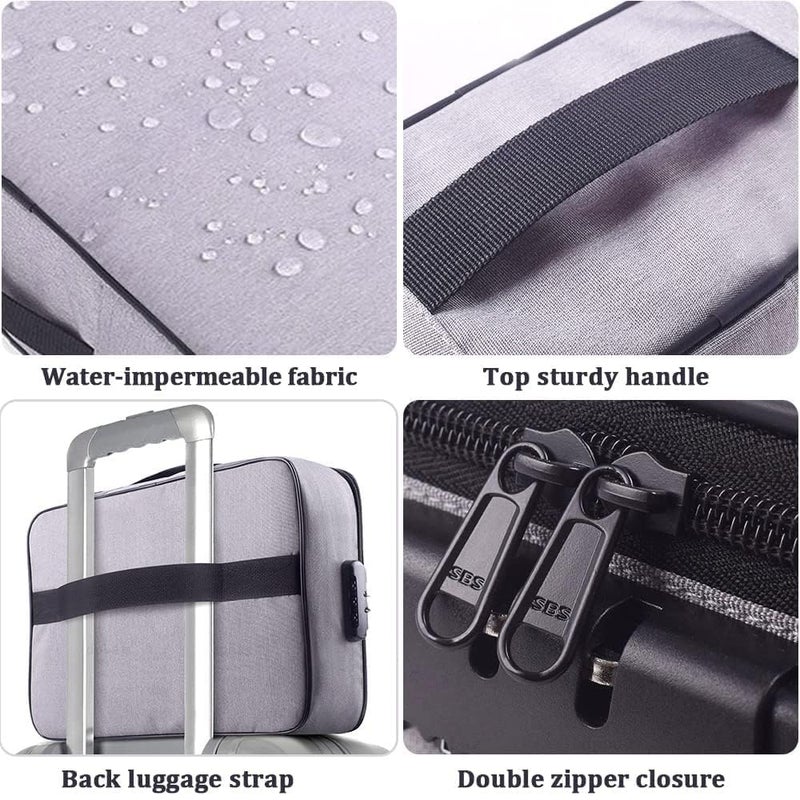 PEISAINOX PEISAINOX Waterproof Document Organizer Bag with Lock Storage Bag Holder Bag Travel Pouch Bag for Certificate Multilayer File Holder for Office Home Files Bank Cards  - Image 2