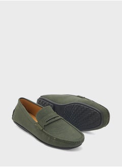 Robert Wood Perforation Detail Casual Loafers  - Image 3