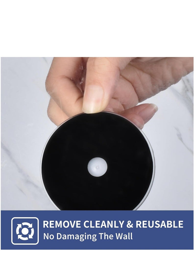 Suction Cup Hooks for Shower Towel Holder Stainless Steel Vacuum Bathroom Shower Hook Suction Washcloth Hanger Kitchen Towel Rack for Robe Loofah Wreath Glass Door Window Wall Brushed Black 2Pcs  - Image 2