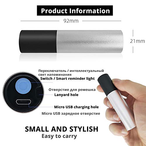 smars Metal Usb Rechargeable Mini Led Flashlight 3 Lighting Mode Telescopic Zooming Waterproof Torch - Image 4