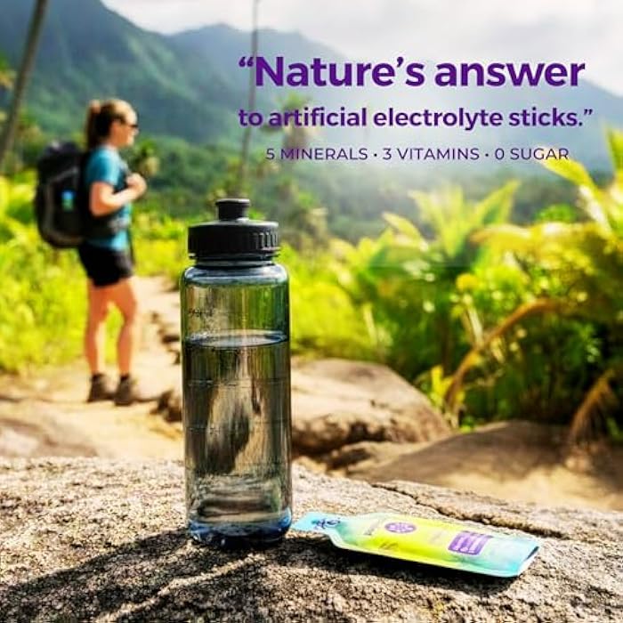 Purple Tree Organic Electrolyte Hydration Packets – Pina Colada Flavor, Sugar-Free Liquid Hydration Sticks for Rapid Rehydration, Daily Electrolyte Drink Mix for Dehydration Relief, 15 To-Go Packs - Image 5