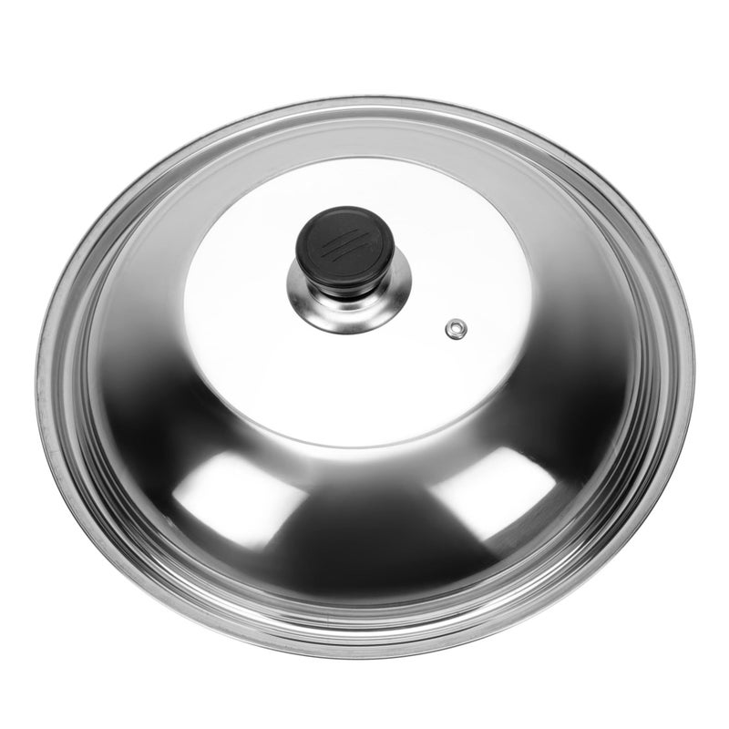 Universal Stainless Steel Pot Lid With Tempered Glass Leak Proof Design - Image 2