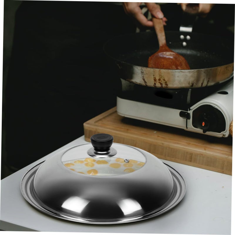 Universal Stainless Steel Pot Lid With Tempered Glass Leak Proof Design - Image 5