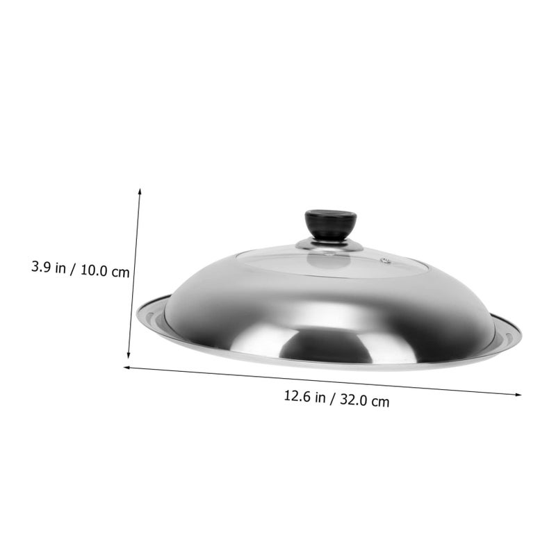 Universal Stainless Steel Pot Lid With Tempered Glass Leak Proof Design - Image 3